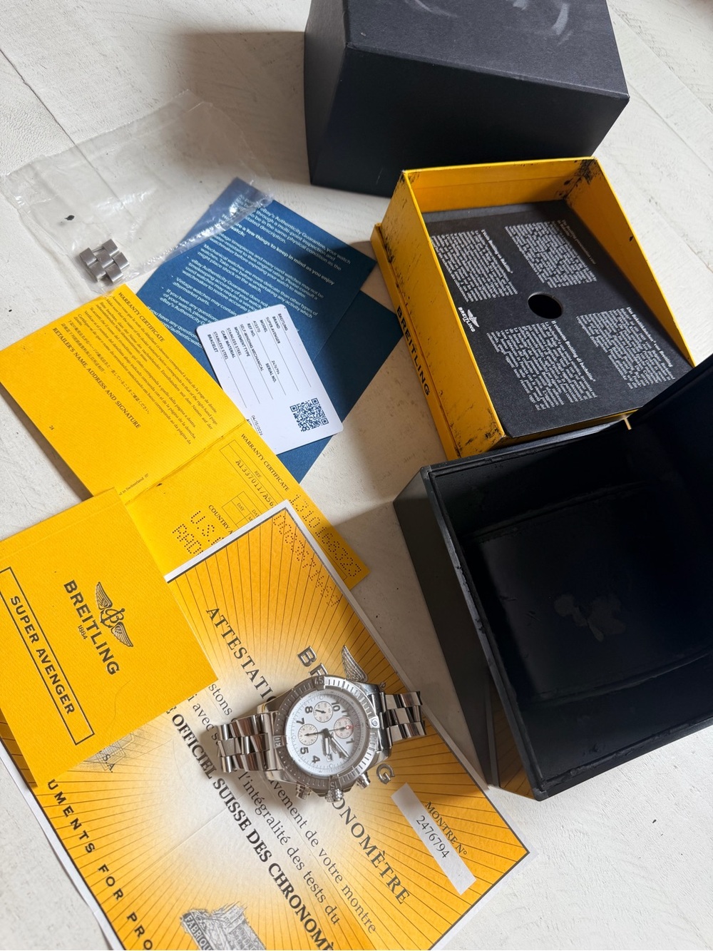 Breitling Men’s Silver Super Avenger Chronograph Watch